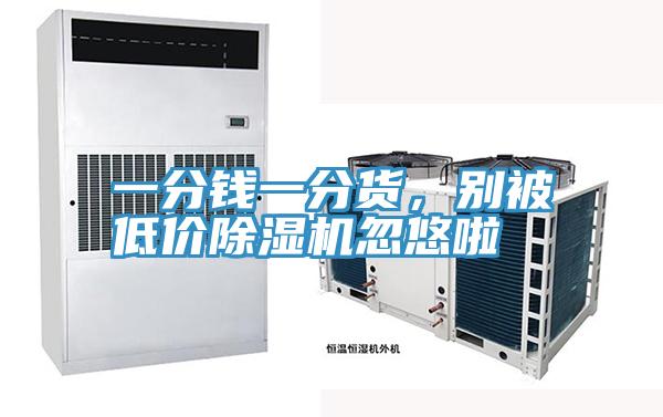 一分錢一分貨，別被低價除濕機忽悠啦
